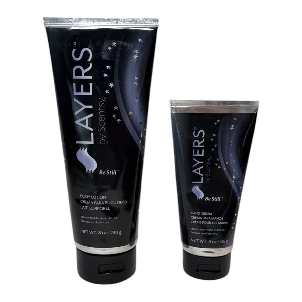 Scentsy Layers Be‎ Still Body Lotion 8oz and Hand Cream 3oz Set USA Made